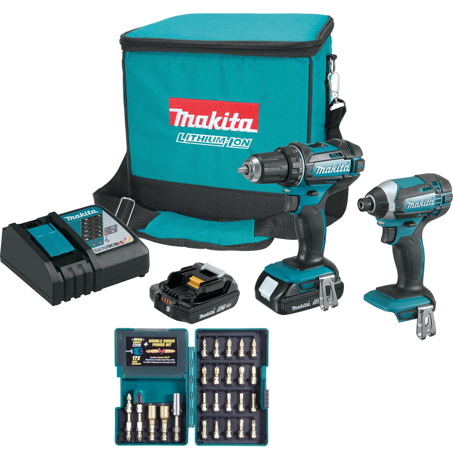 Makita 18V LXT Li-Ion Compact 2-Pc. Combo Kit Set