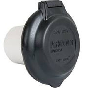 30A 125V Contoured RV Power Inlet, Black