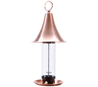 Martha Stewart Authentic Copper Bird Feeder w/ 4-Feeding Ports