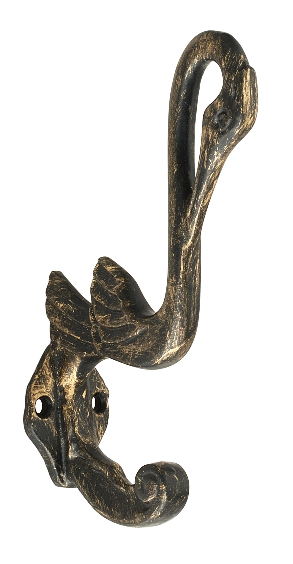 Swan 5" Antique Brass Hat & Coat Hook