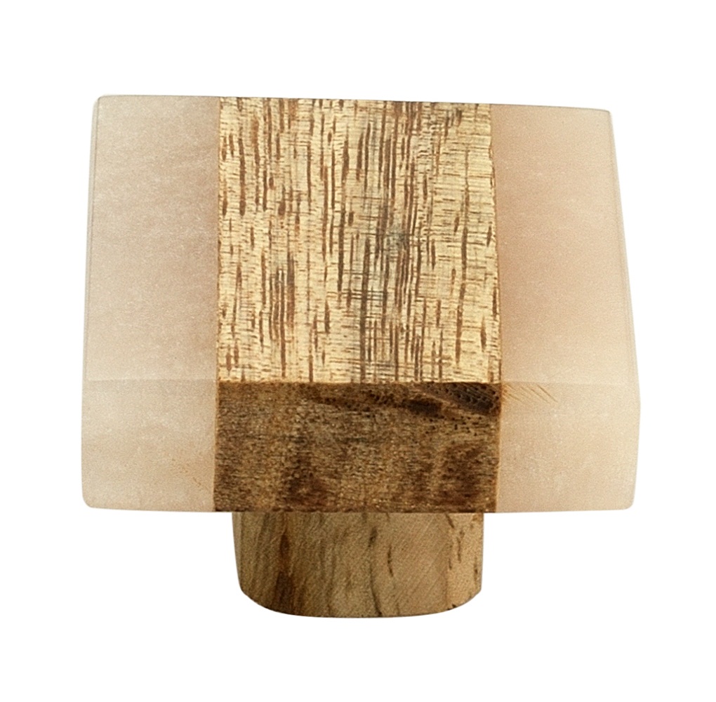 Frosted Timber 1-3/10 in (33mm) Peach & Light Brown Cabinet Knob