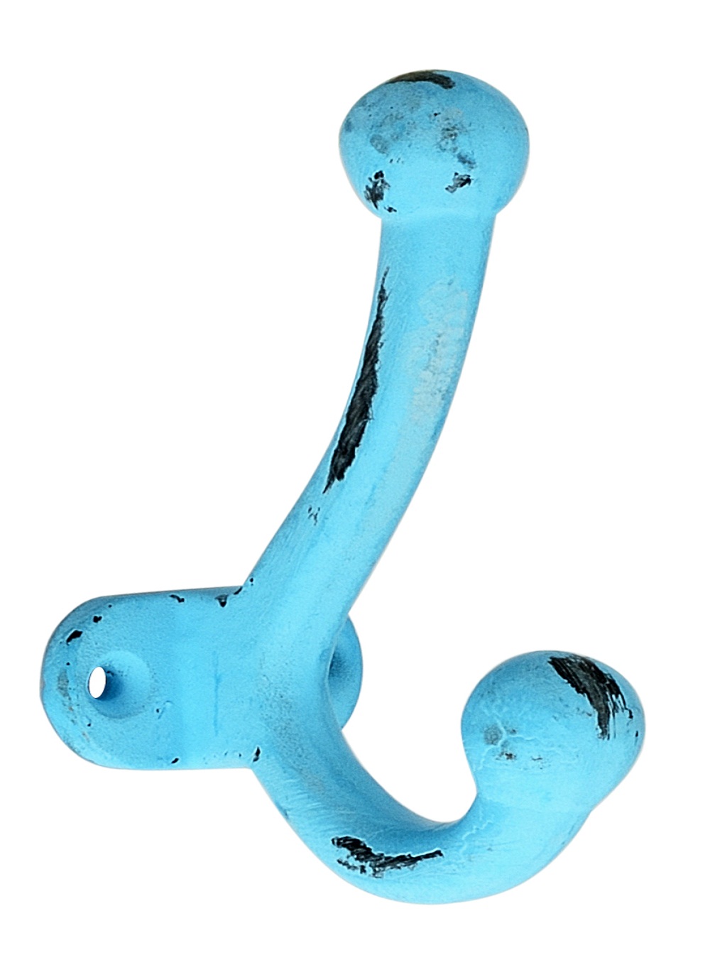 Plain 3.45" Distressed Blue Hat & Coat Hook