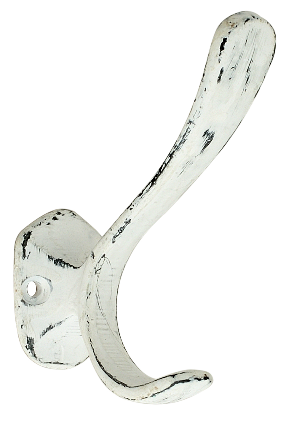 Lucida 3.9" Distressed White Hat & Coat Hook