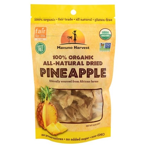 Mavuno Harvest Organic Dried Pineapple (6x2 OZ)