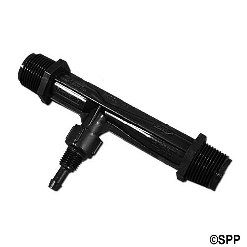 Ozone Injector, Mazzei, 3/4"MPT x 3/4"MPT x 1/4"Barb Cap, 5psi/2.2GPM to 120psi/9.4GPM