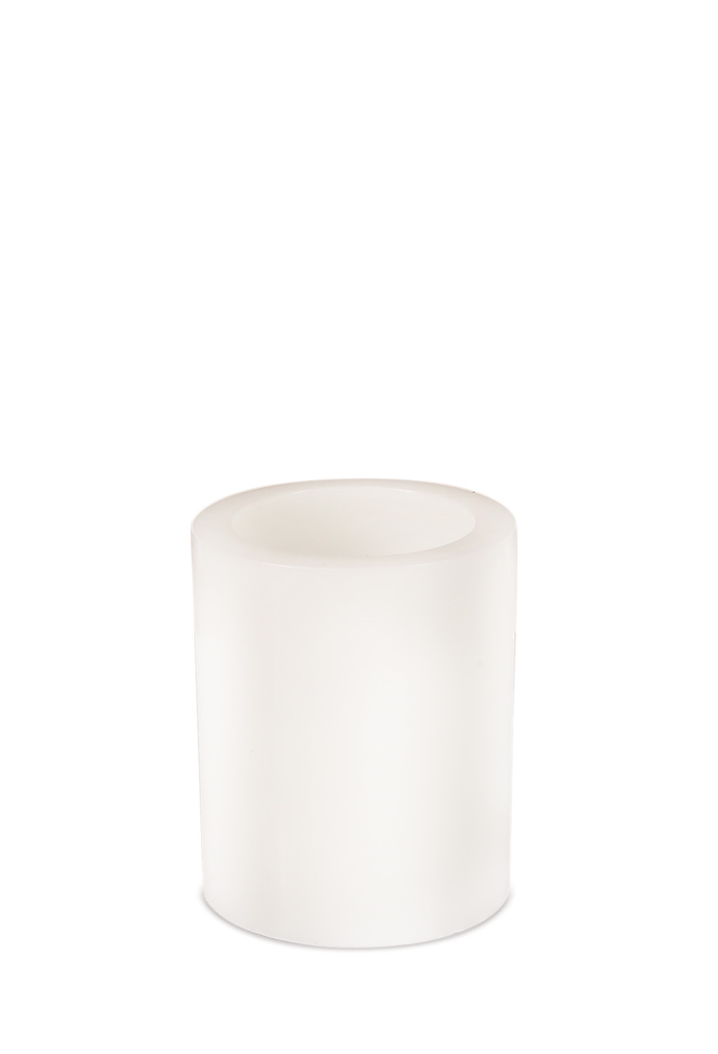 LED Wax Pillar Candle (Set of 4) 4"Dx5"H Wax/Plastic - 2 D Batteries Not Incld