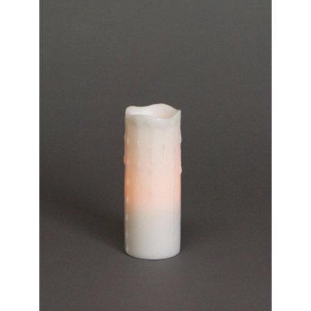 LED Wax Dripping Pillar Candle (Set of 3) 3"Dx8"H Wax/Plastic - 2 C Batteries Not Incld