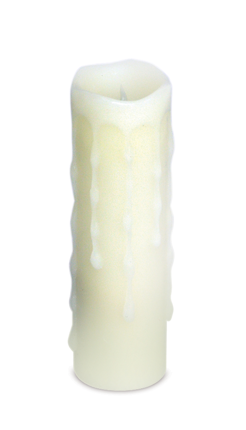 LED Wax Dripping Pillar Candle (Set of 6) 1.75"Dx6"H Wax/Plastic - 2 AA Batteries Not Incld