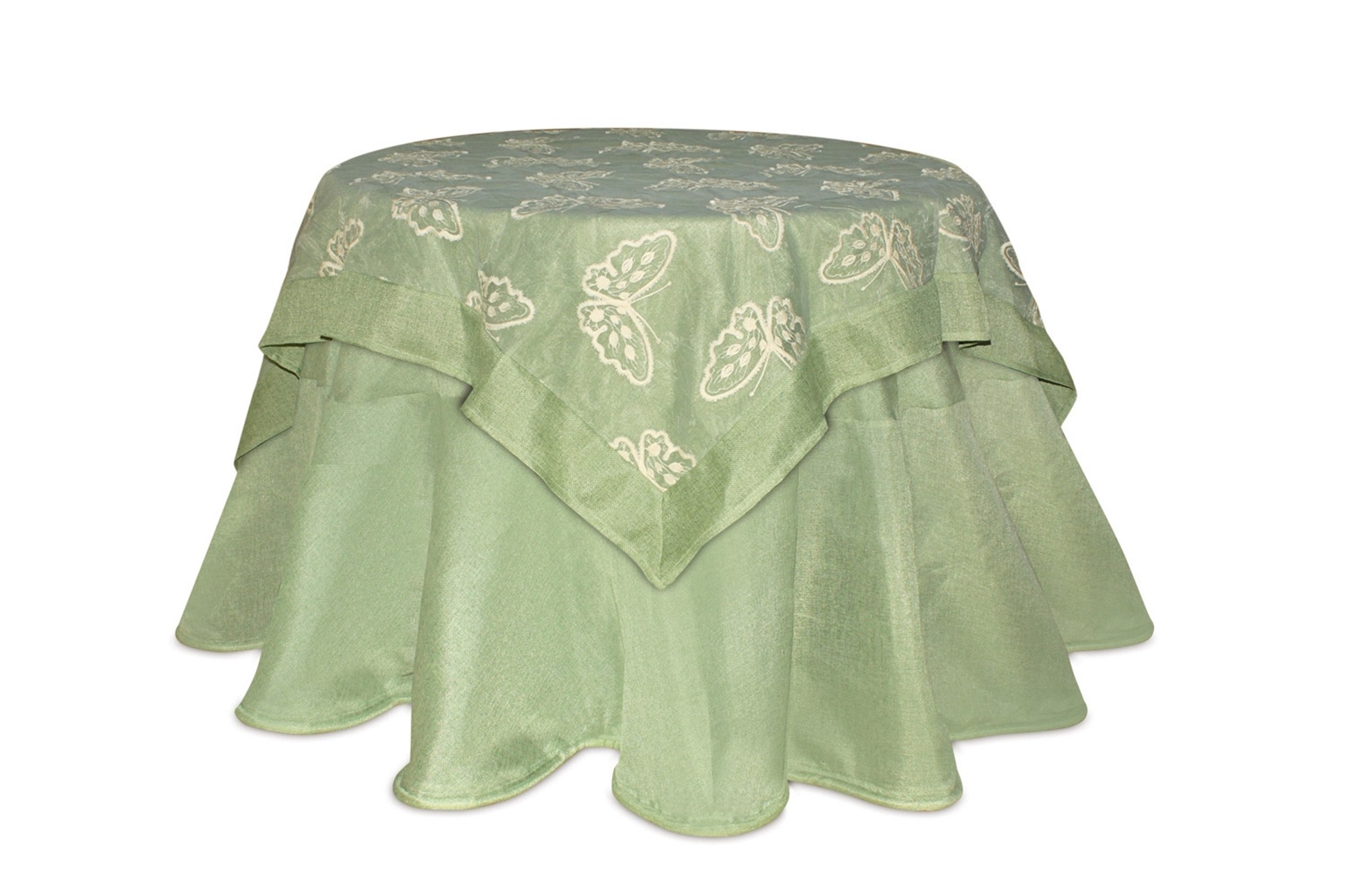 Table Topper w/Butterfly Pattern 54"SQ Polyester