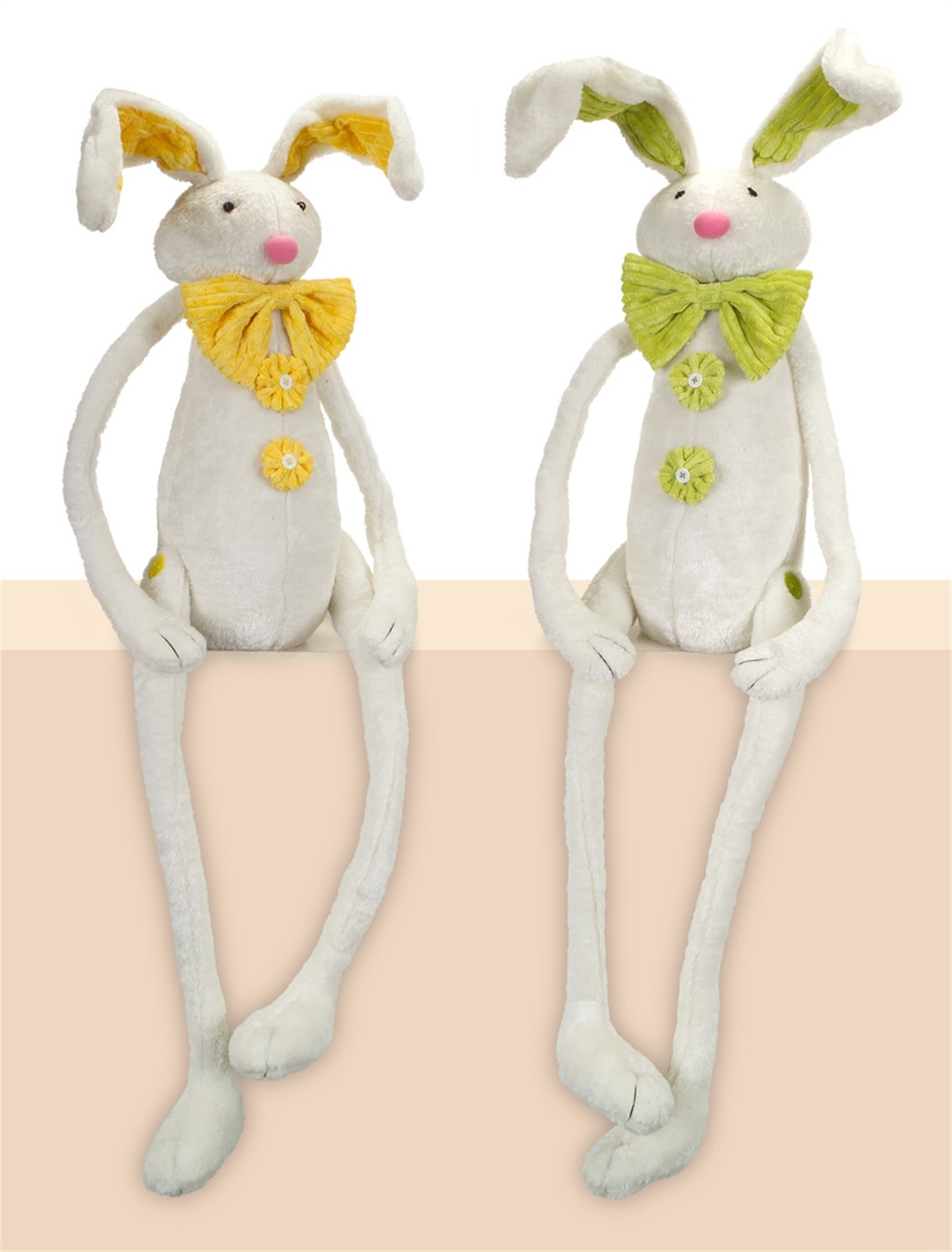 Posable Easter Bunny (Set of 2) 40"H Polyester