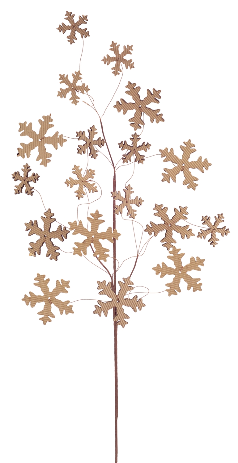 Wooden Snowflake Spray (Set of 12) 28"H Paper