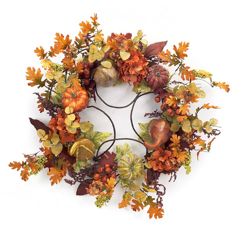 Foliage/Gourd Wreath 32"D Plastic