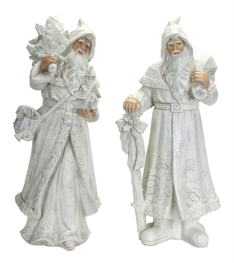 Winter Santas (Set of 2) 22"H Polyresin