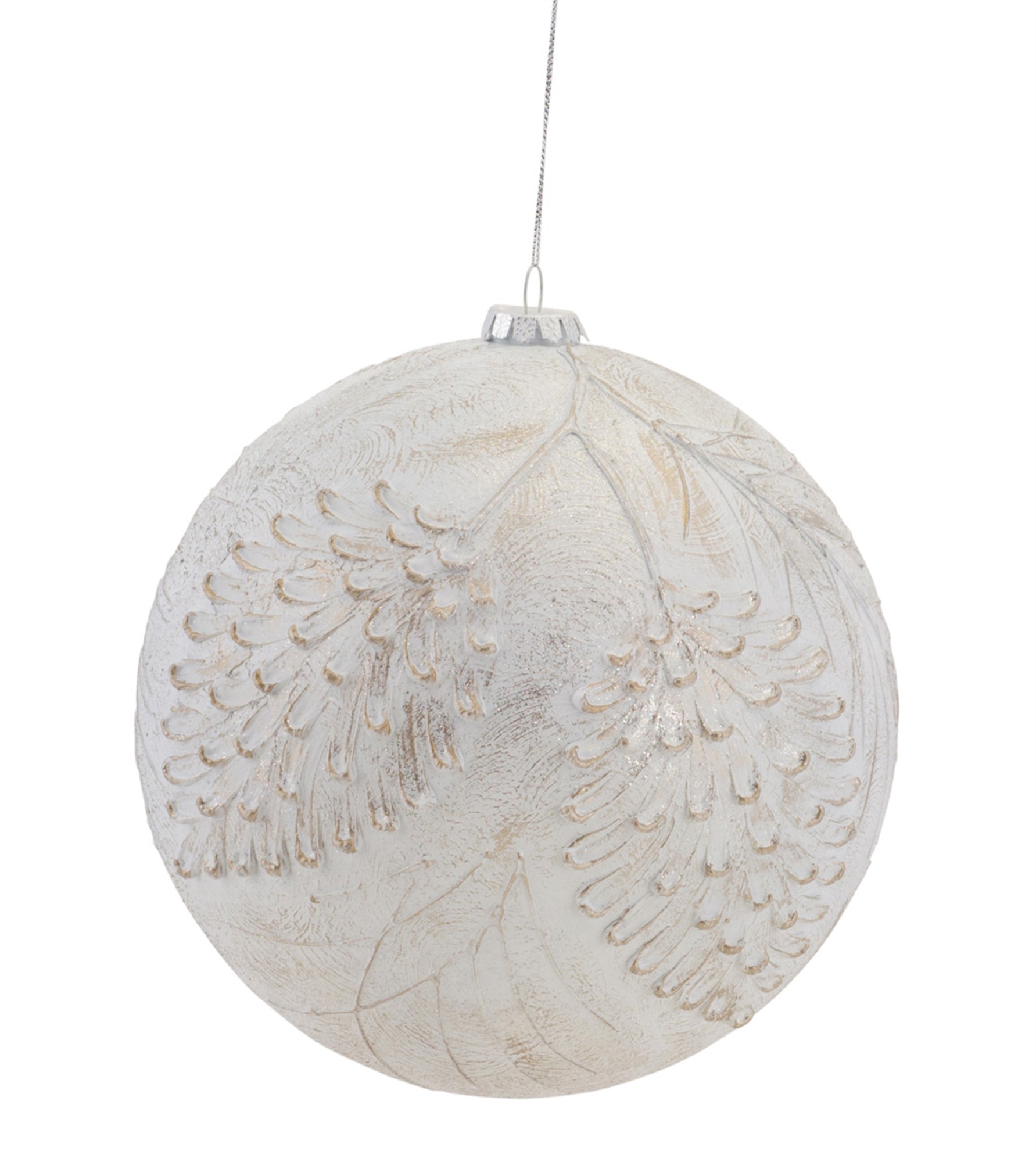 Ball Pinecone Ornament (Set of 6 8"D Plastic