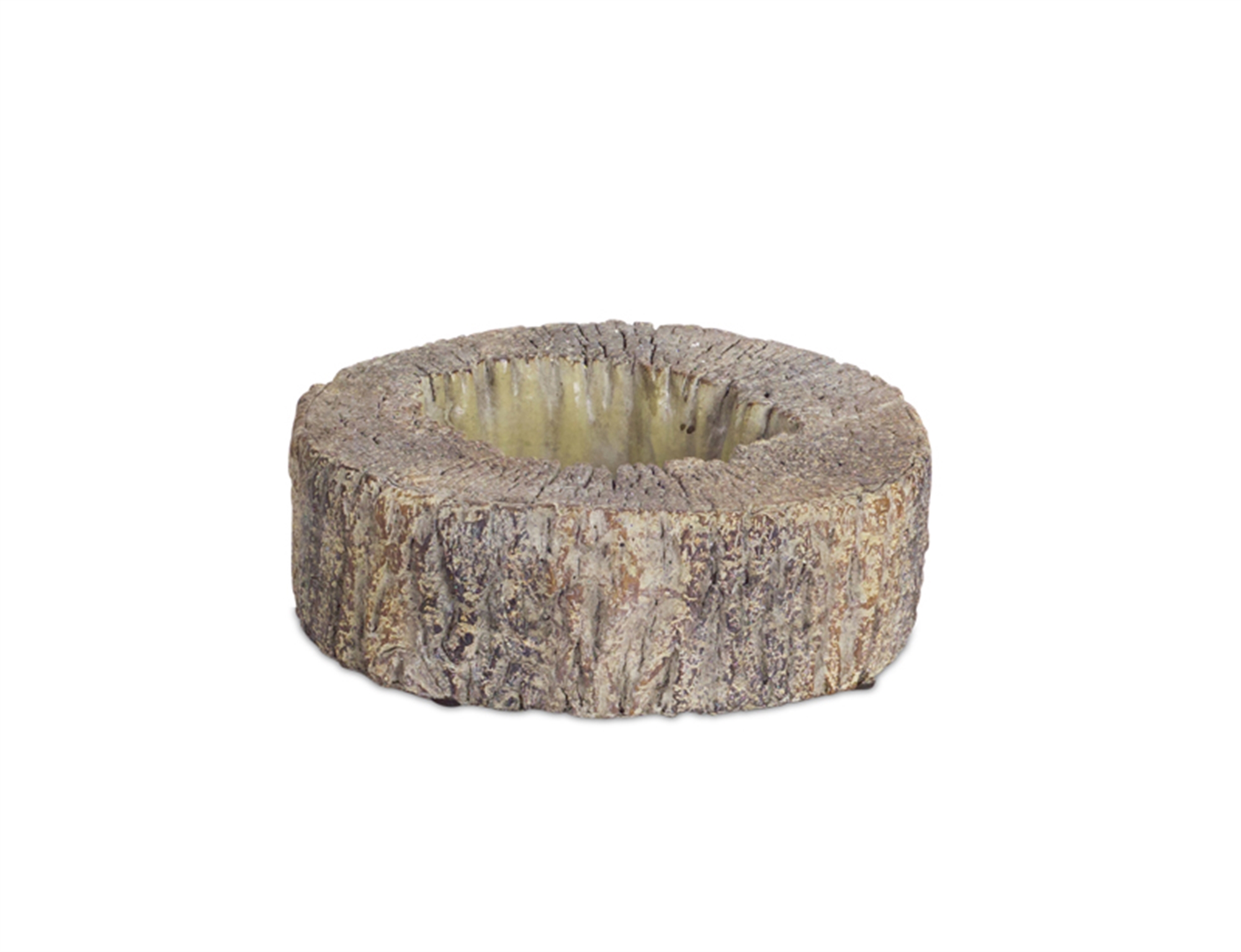 Tree Trunk Candleholder (Set of 3) 9.5"x3"H Cement