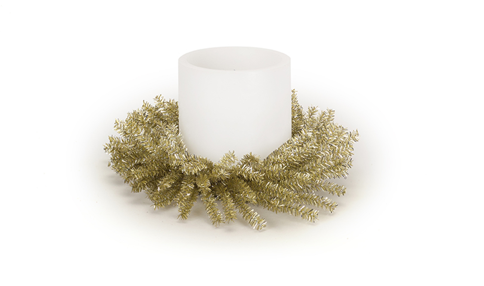 Pine and Cone Candle Ring (Set of 6) 12"D PVC (fits a 6" candle)