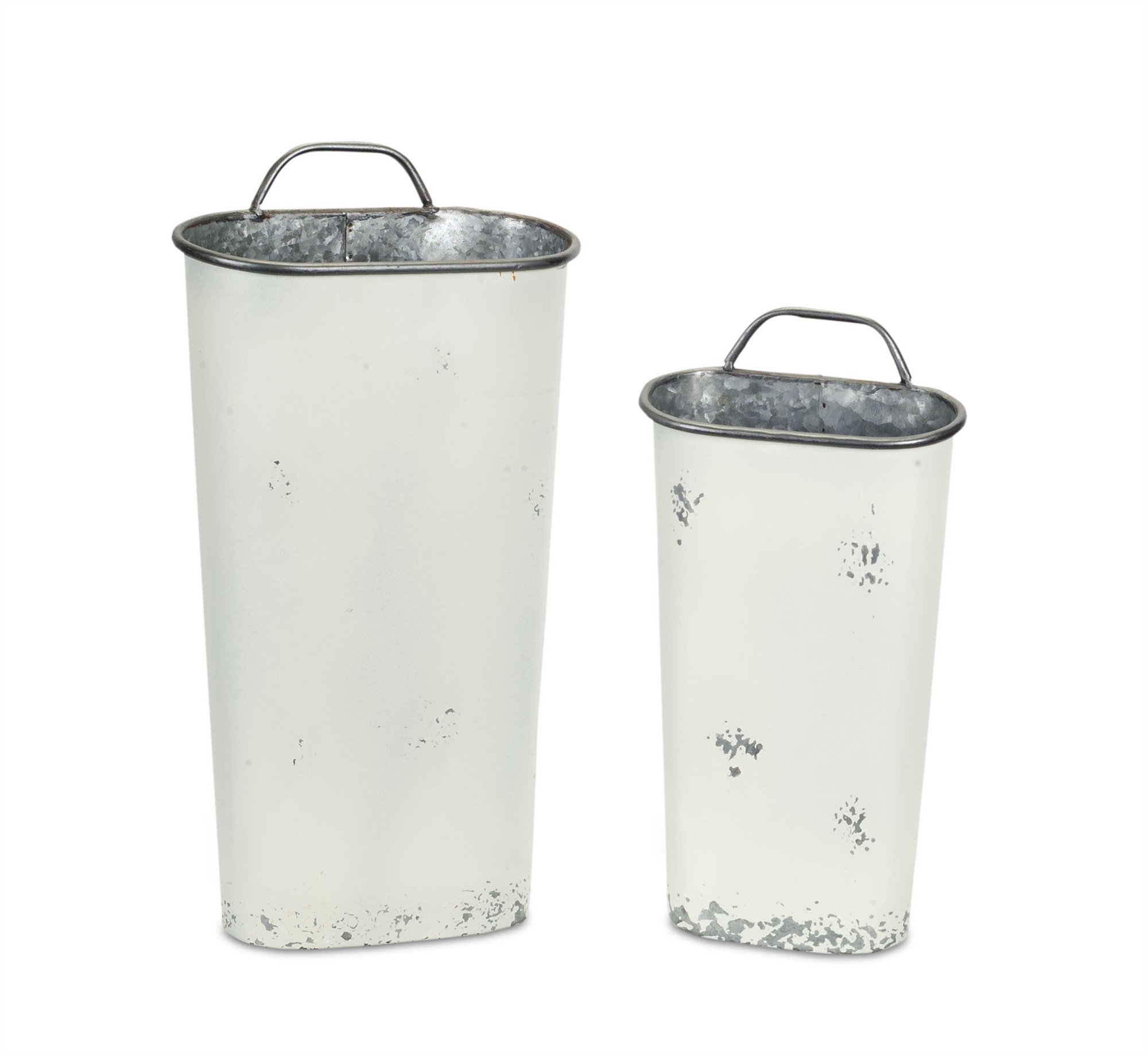 Wall Bucket (Set of 2) 17"H, 21"H Metal