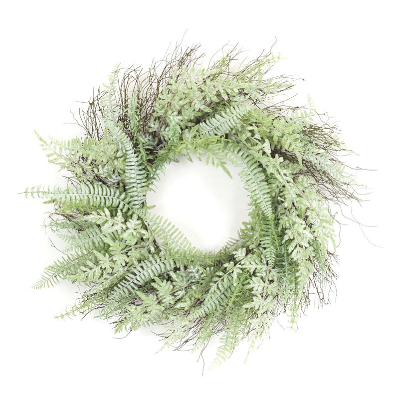 Mixed Fern Wreath 24"D Plastic