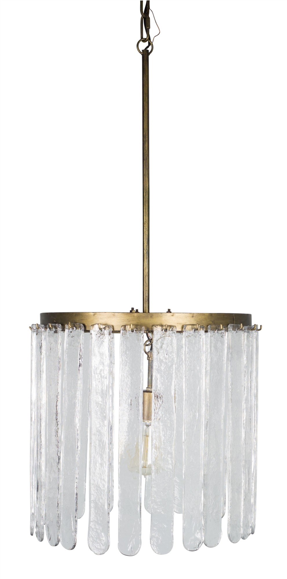 Hanging Lamp 17.25" x 37"H Iron/Glass (Max 40W)