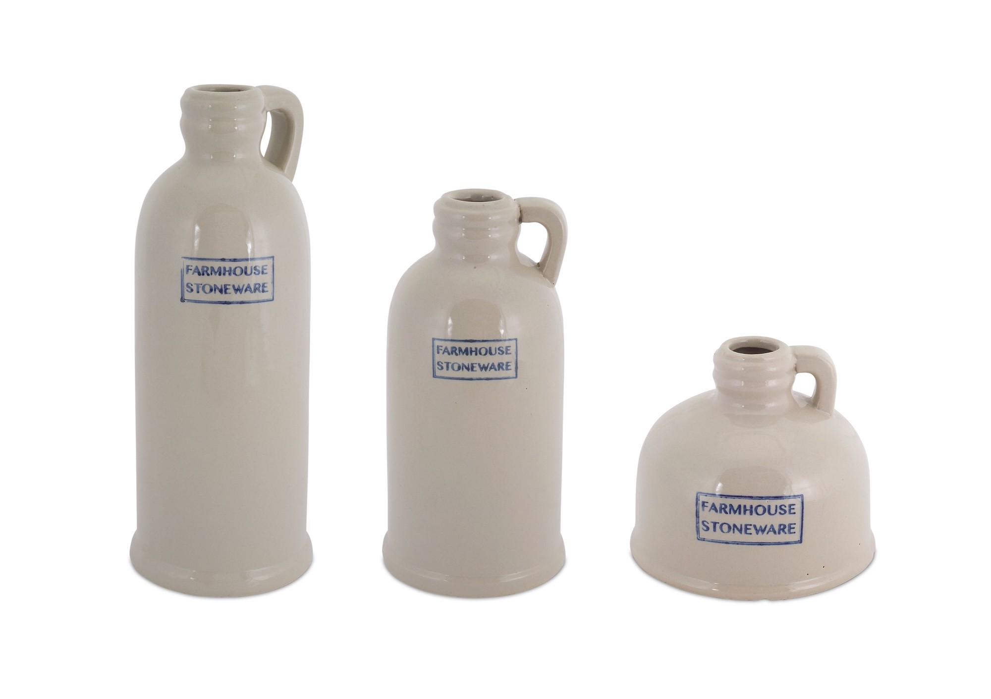 Jug (Set of 3) 5"H, 8.25"H, 10.5"H Ceramic