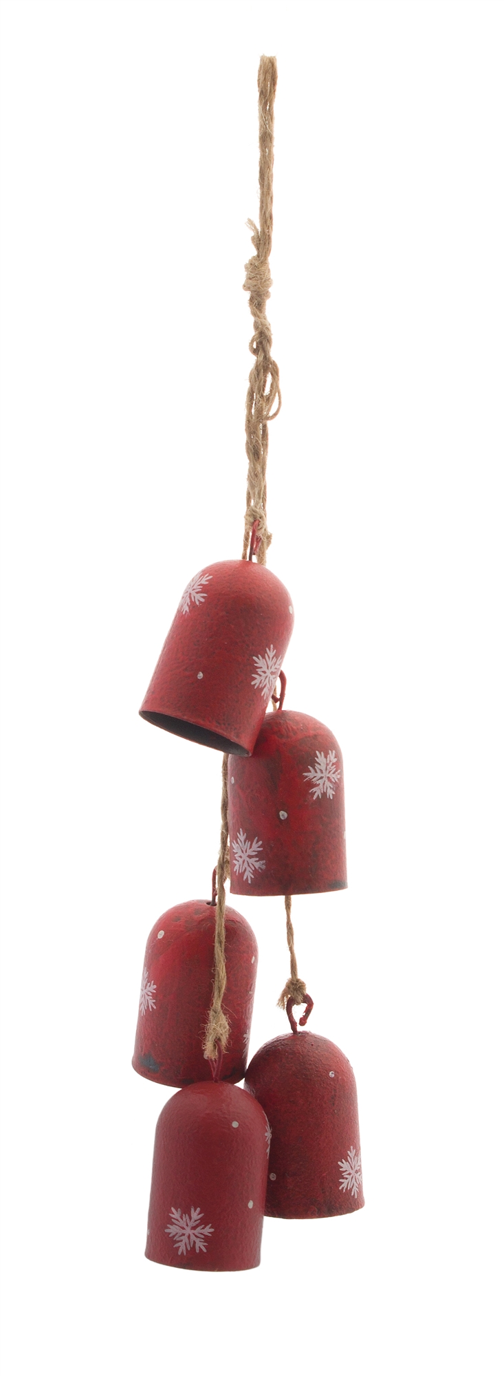 Bell Drop Ornament (Set of 12) 22.5"H Metal/Jute