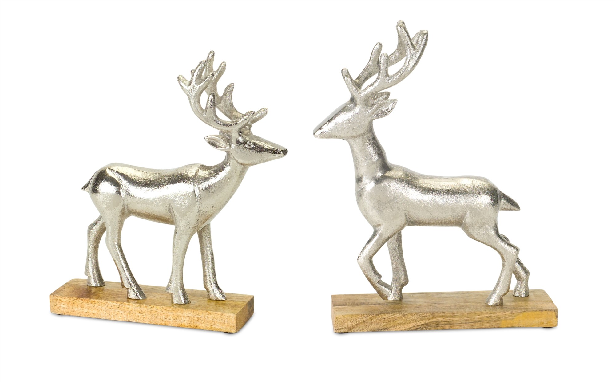 Deer (Set of 2) 10.5"H, 12"H Wood/Metal