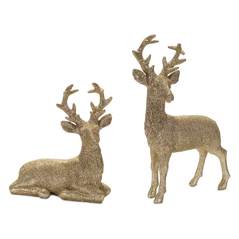 Deer (Set of 2) 7.5", 10"H Resin