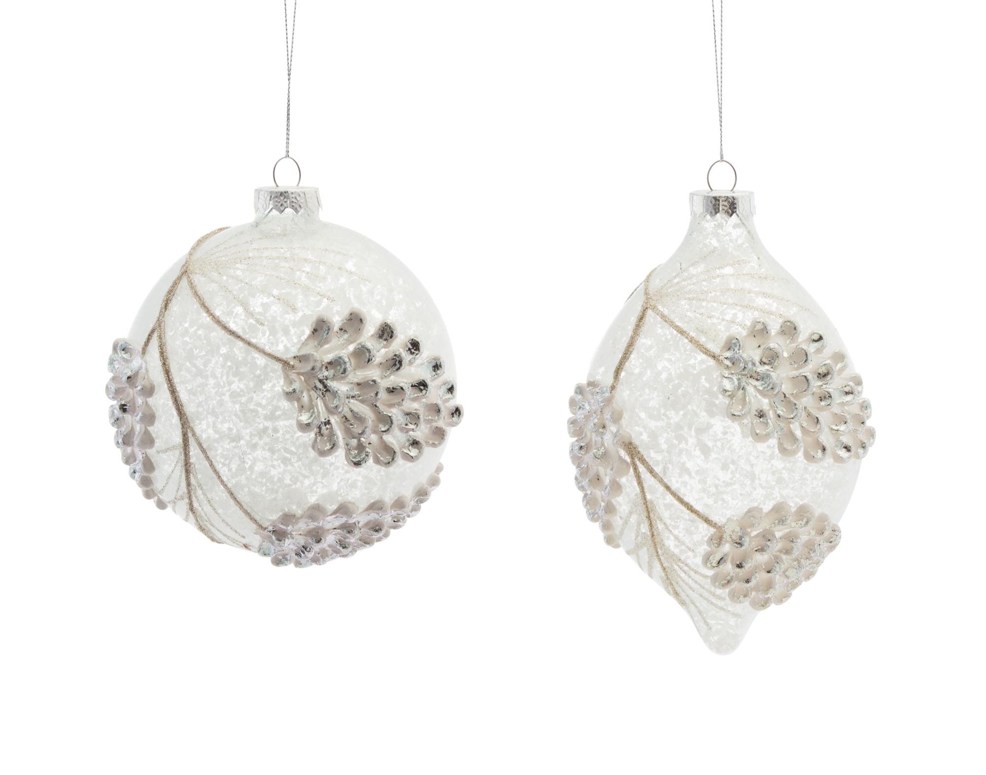 Ornament (Set of 6) 5.75"H, 7"H Glass