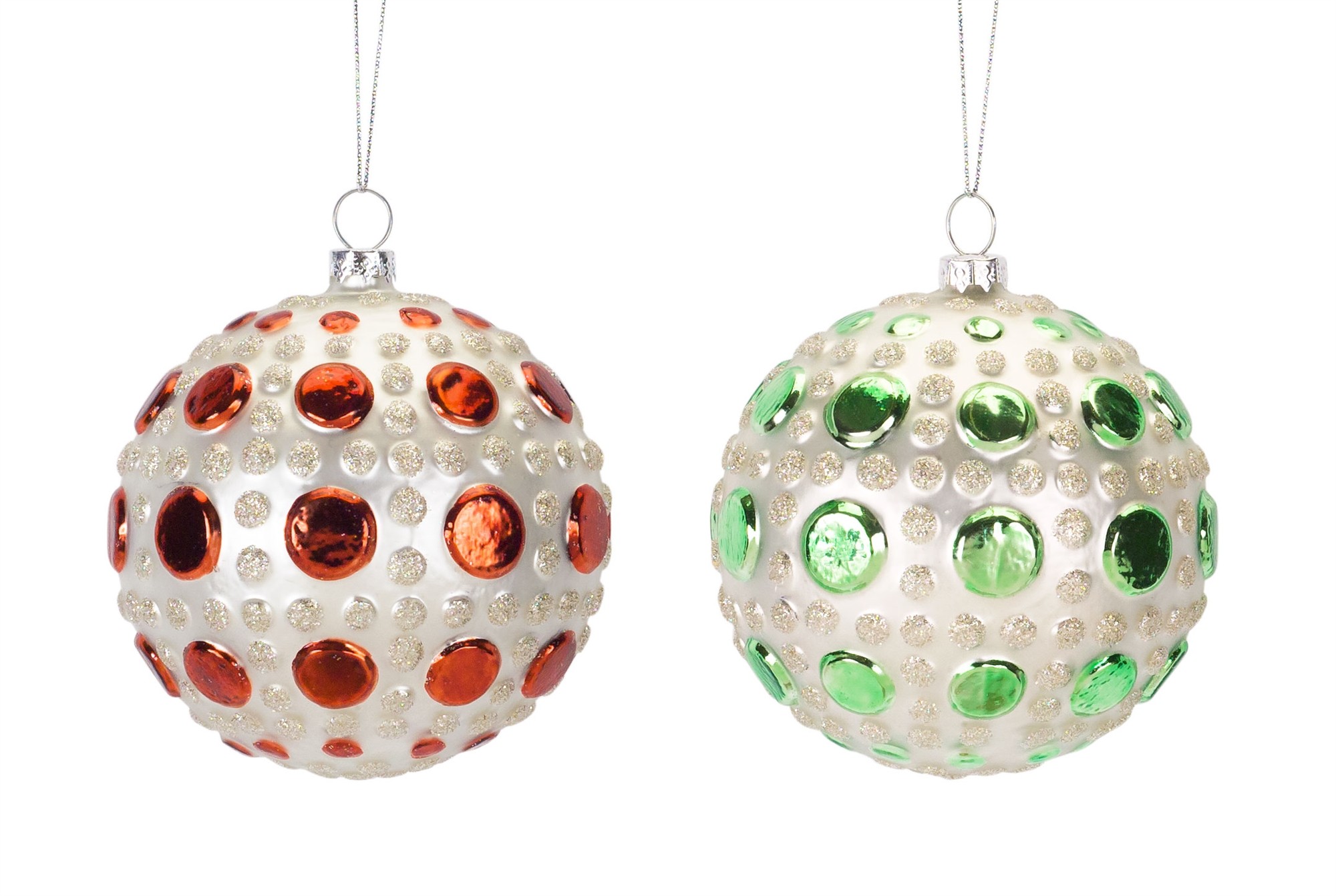 Ball Ornament (Set of 6) 4.5"H Glass