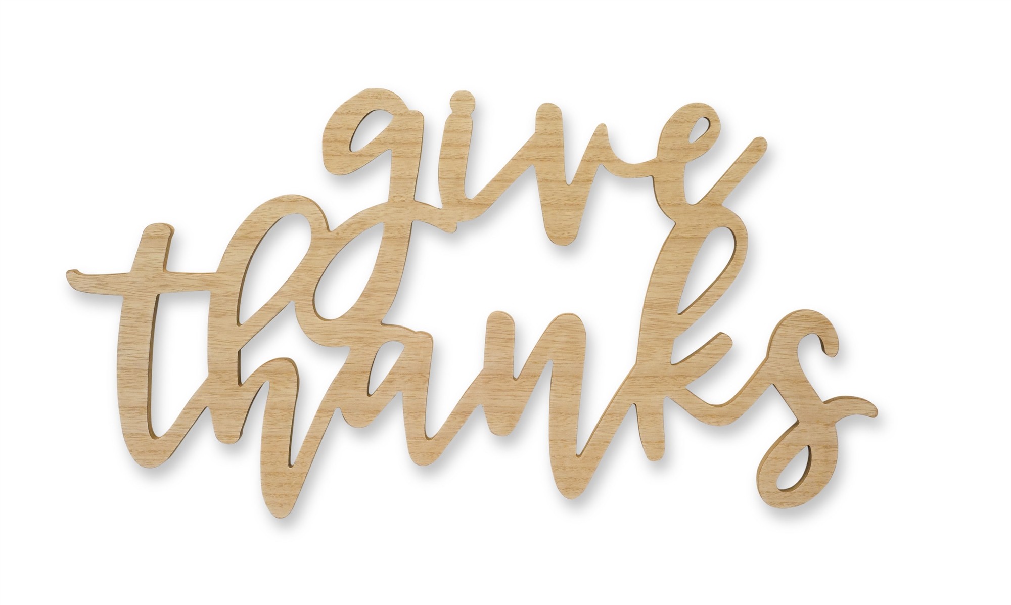 Give Thanks Sign (Set of 2) 24.25"L x 12.75"H Wood