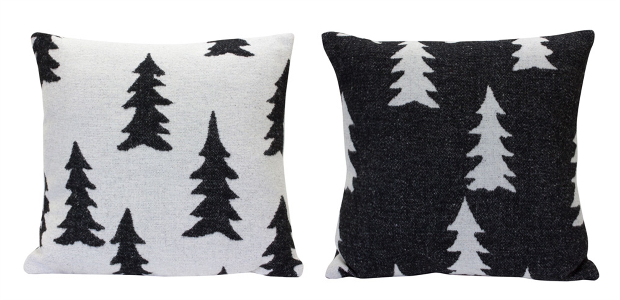 Tree Pattern Pillow (Set of 2) 17" Polyester