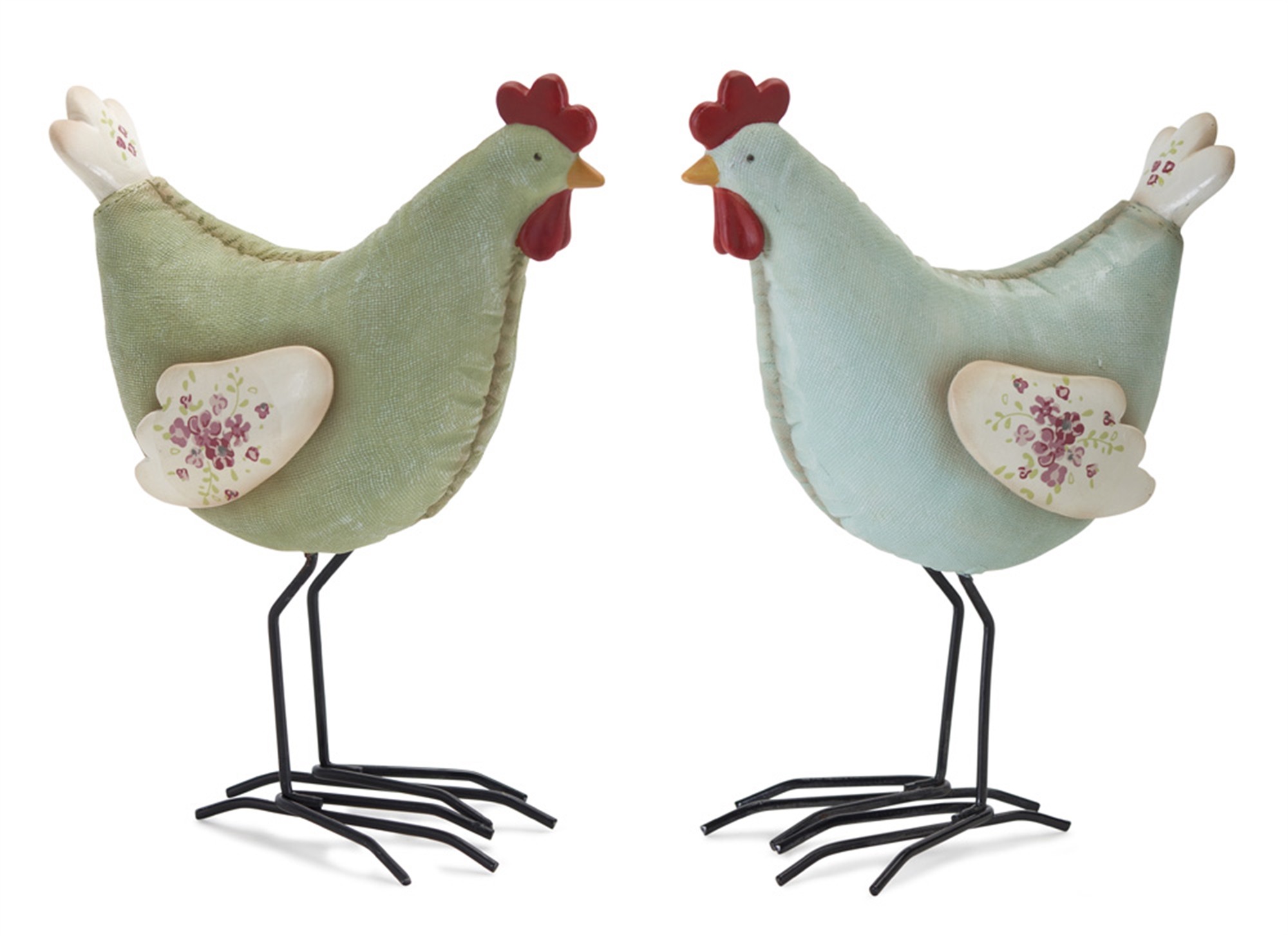 Chicken (Set of 4) 7.25"H Resin/Stone Powder