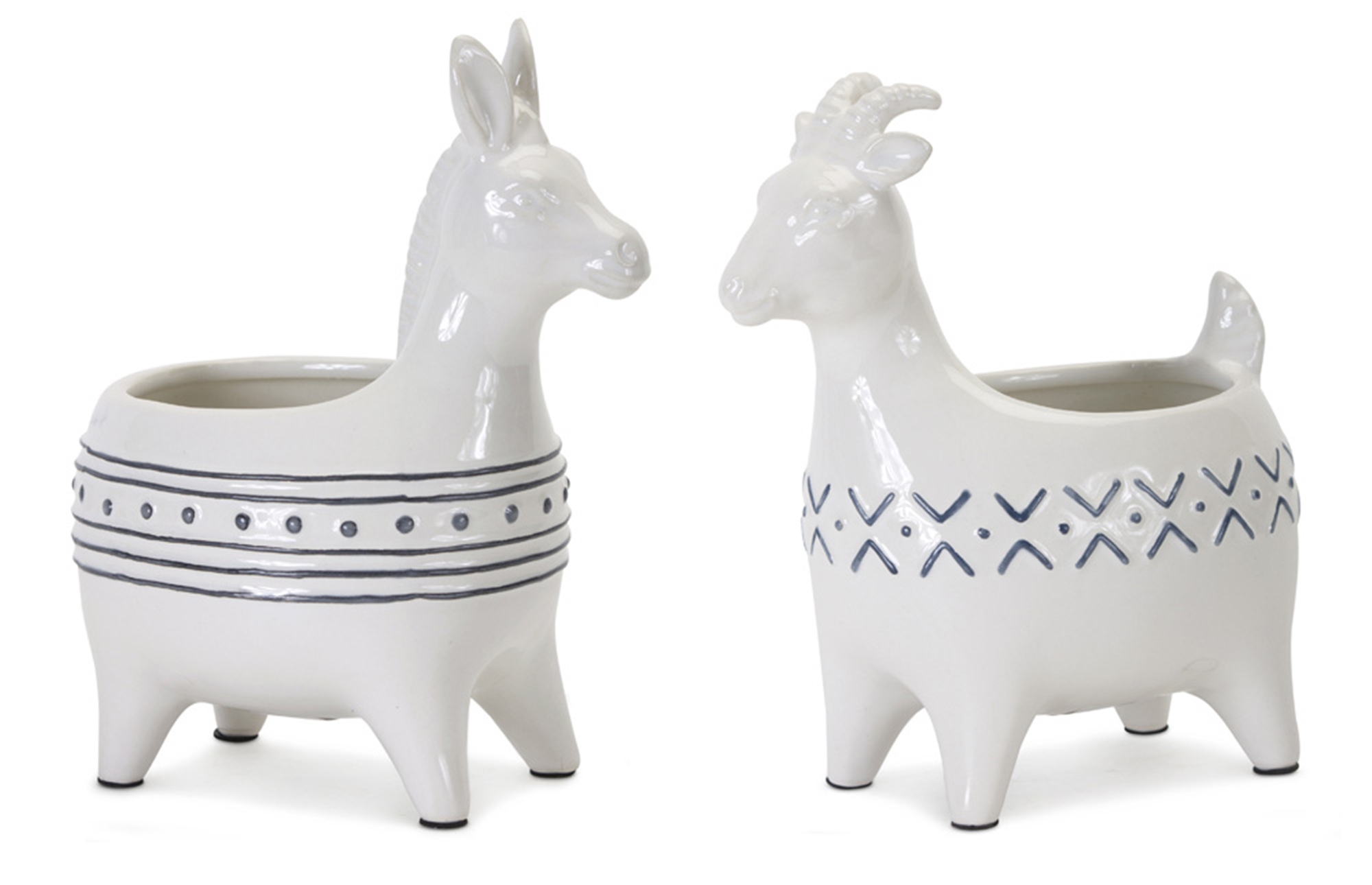 Goat/Donkey Planter (Set of 2) 4" x 7.75"H Ceramic