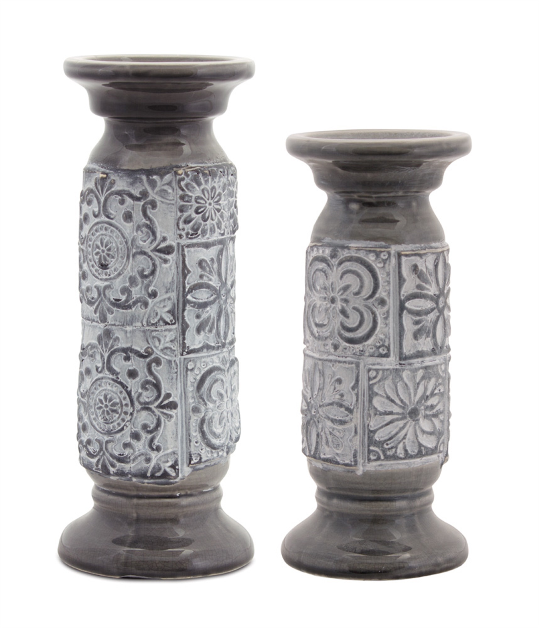 Candle Holder (Set of 6) 10.25"H, 12"H Terra Cotta