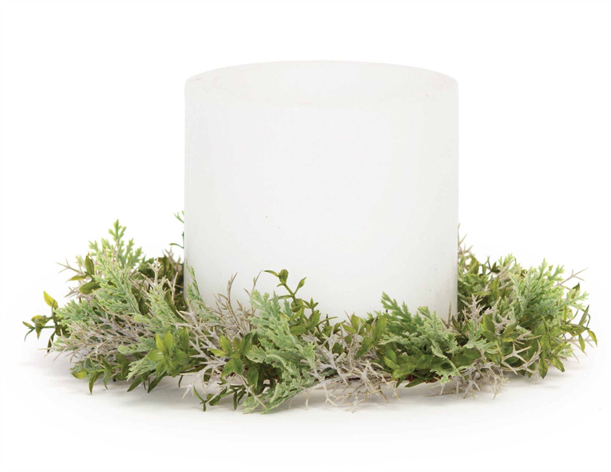 Foliage Candle Ring (Set of 12) 10.5"D Plastic/Twig