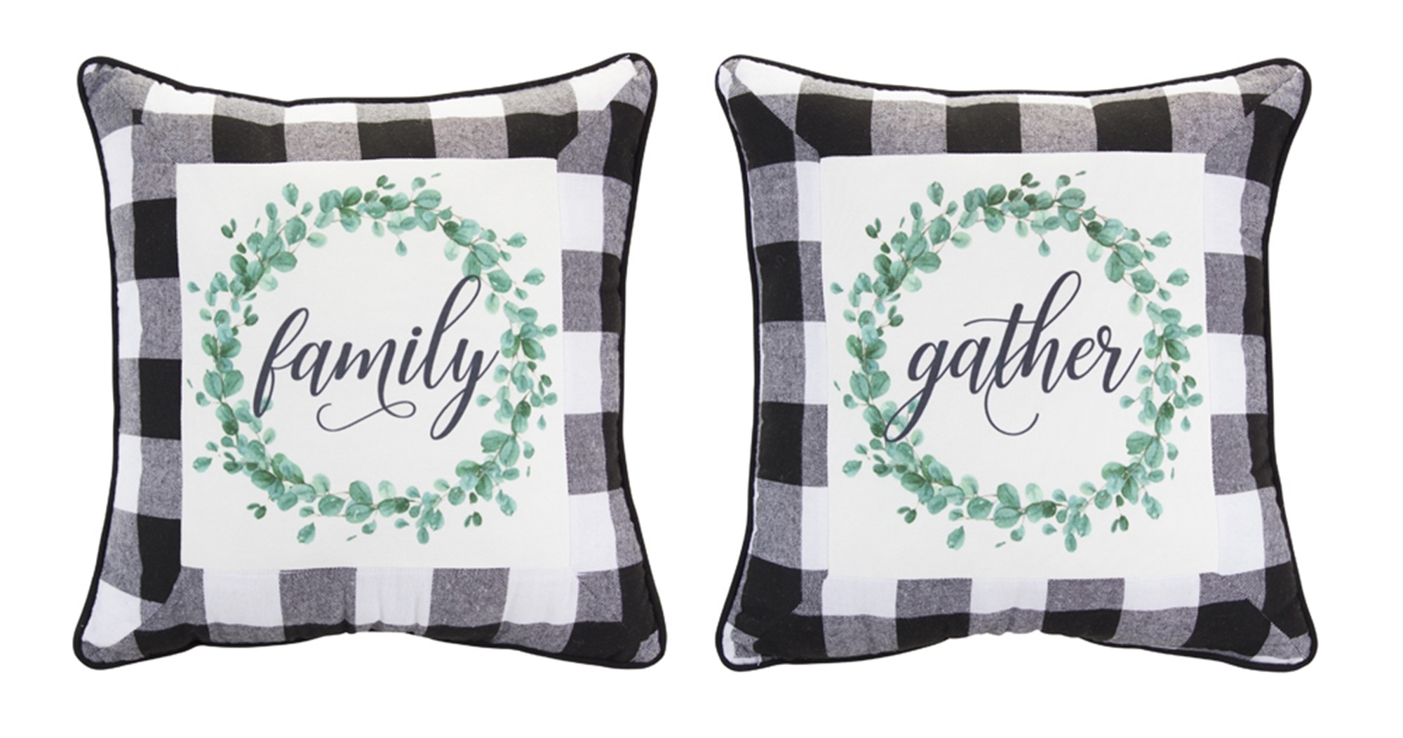 Word Pillow (Set of 2) 16.5" Polyester