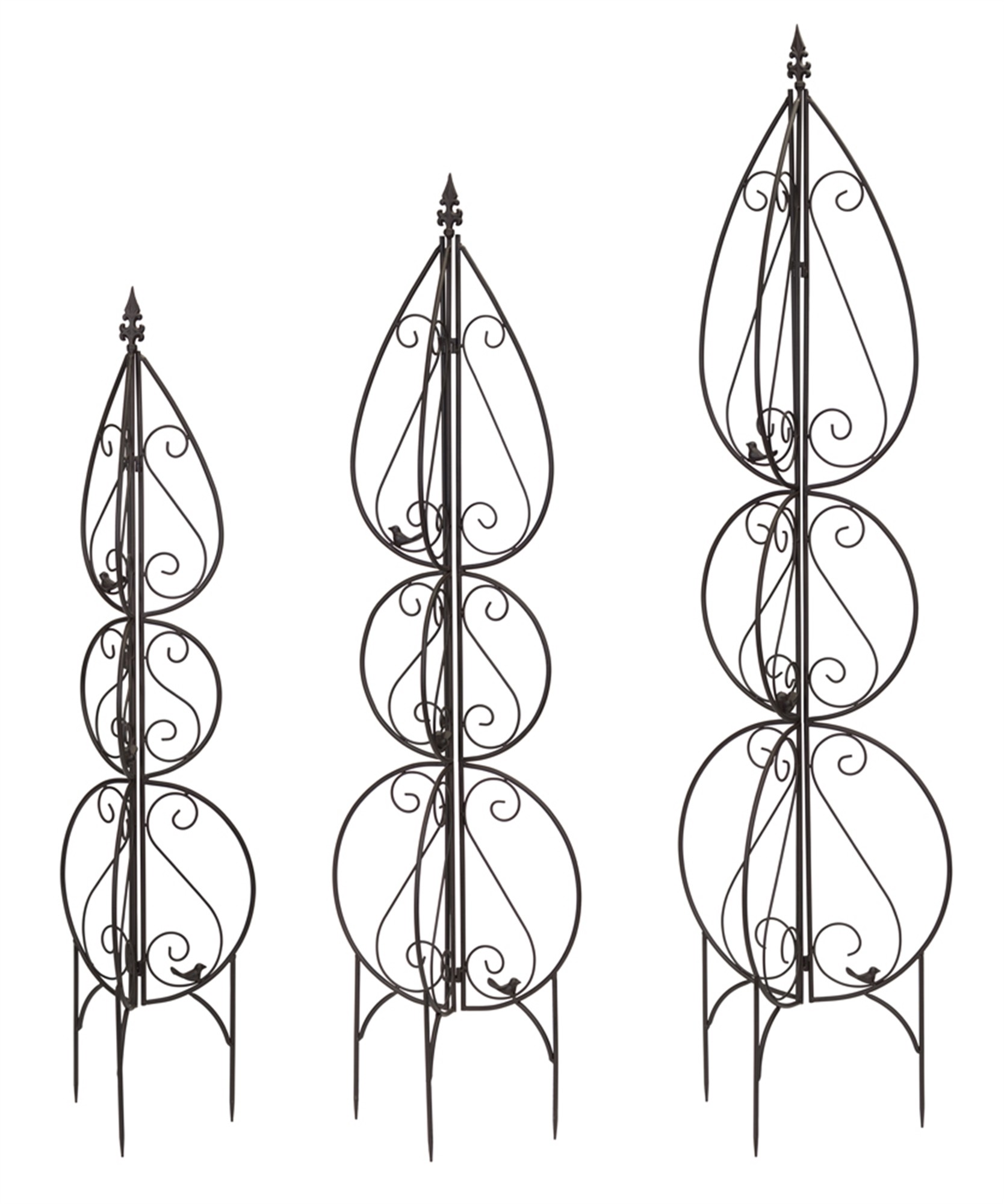 Trellis (Set of 3) 51"H, 59"H, 66.5"H Metal