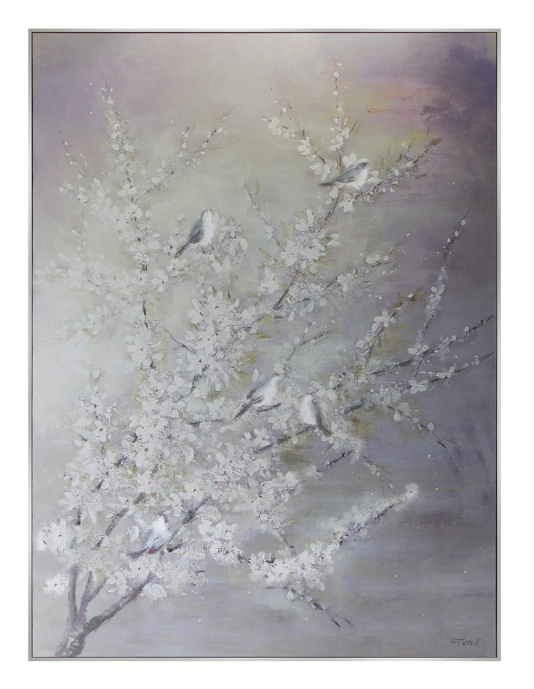 Tree/Bird Print 30" x 40"H Canvas