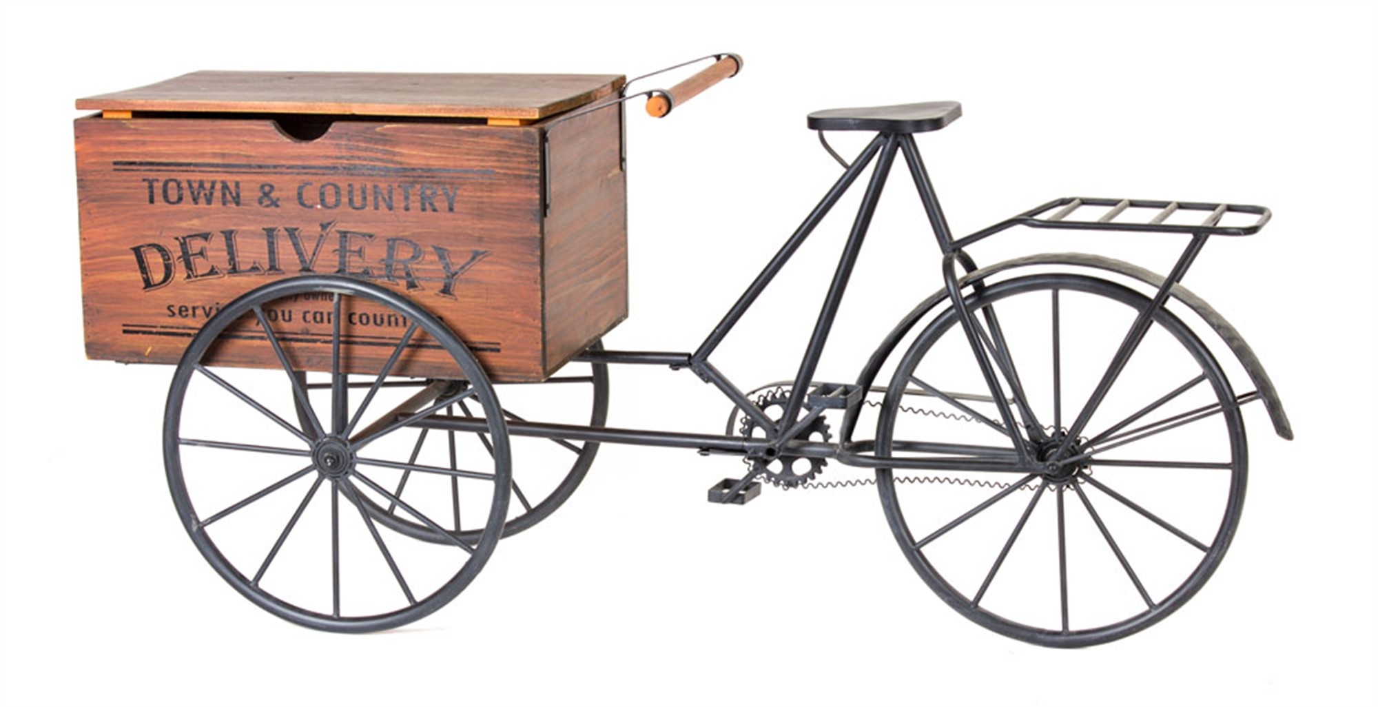 Delivery Cart 59.5"L x 27"H Iron/Wood
