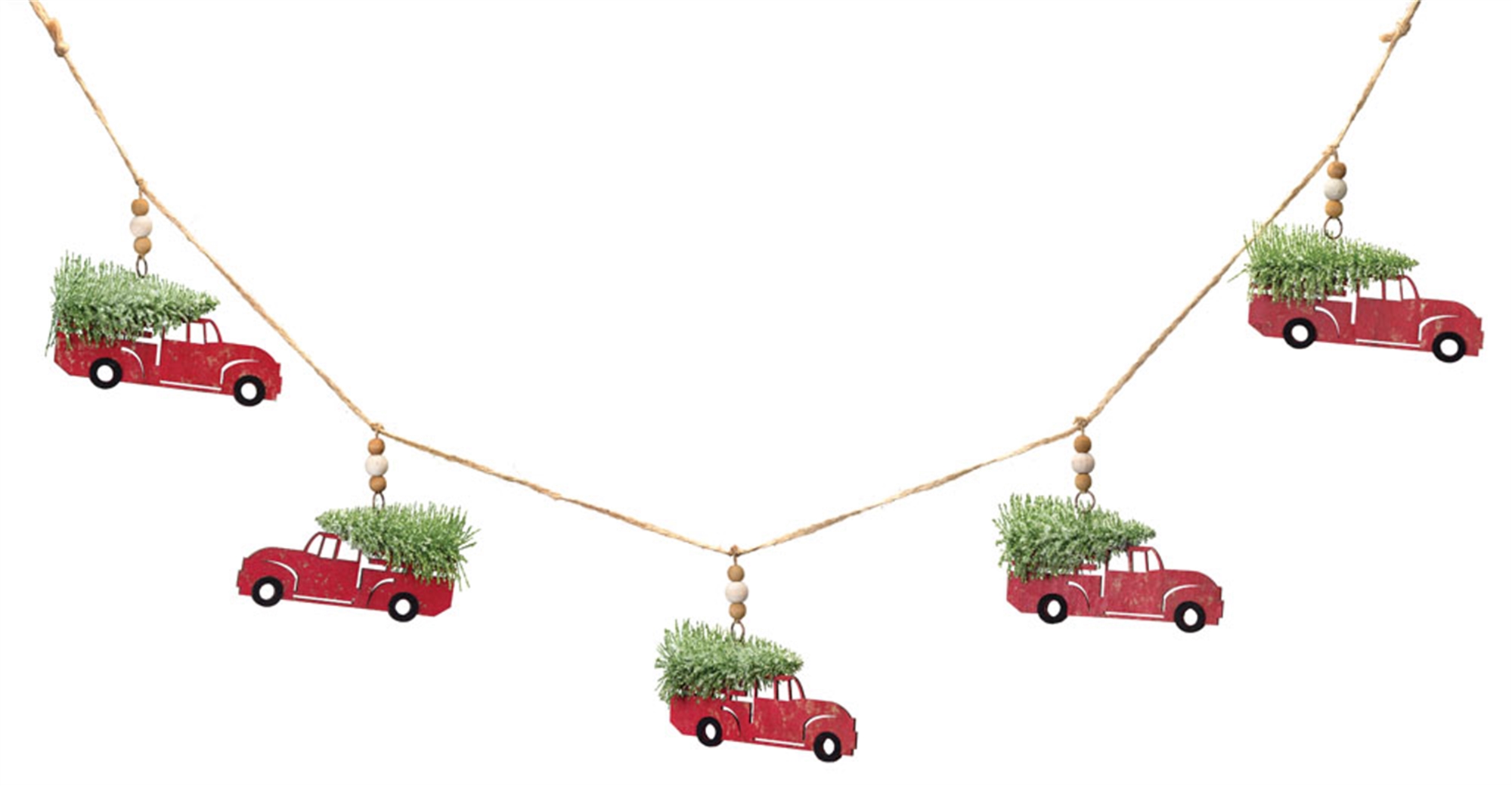 Truck and Tree Garland 4.5'L (Set of 2) Plastic