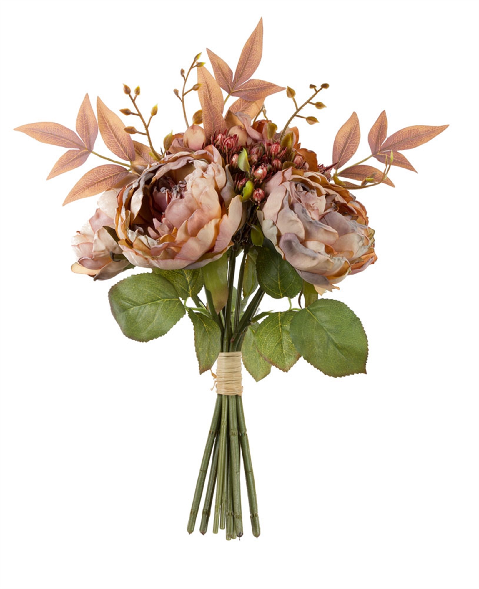 Rose and Hydrangea Bouquet 11"H (Set of 6) Polyester