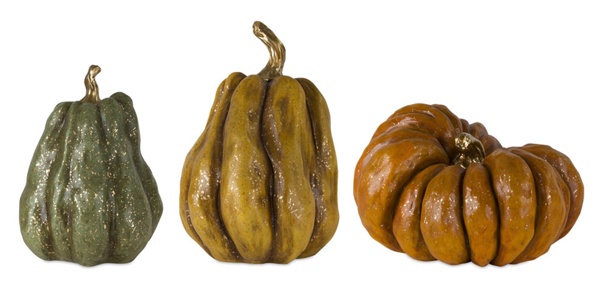 Pumpkin (Set of 3) 7.25"H, 9.5"H, 11.5"H Resin