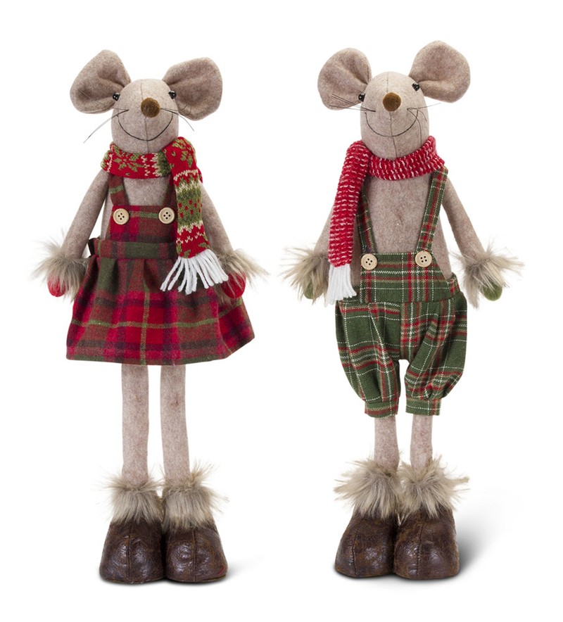 Boy and Girl Mouse (Set of 4) 19"H Polyester