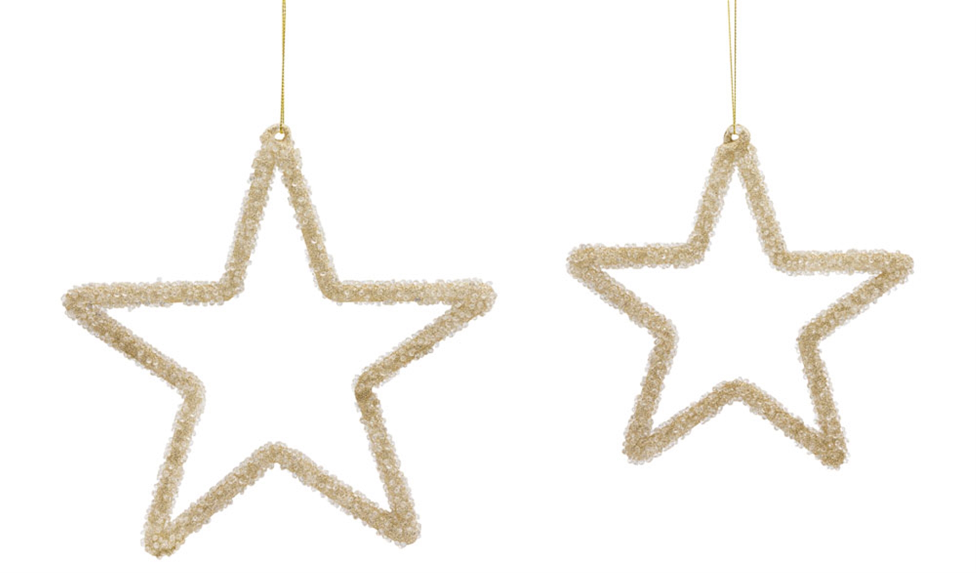 Star Ornament (Set of 4) 7"H, 8.5"H Glass