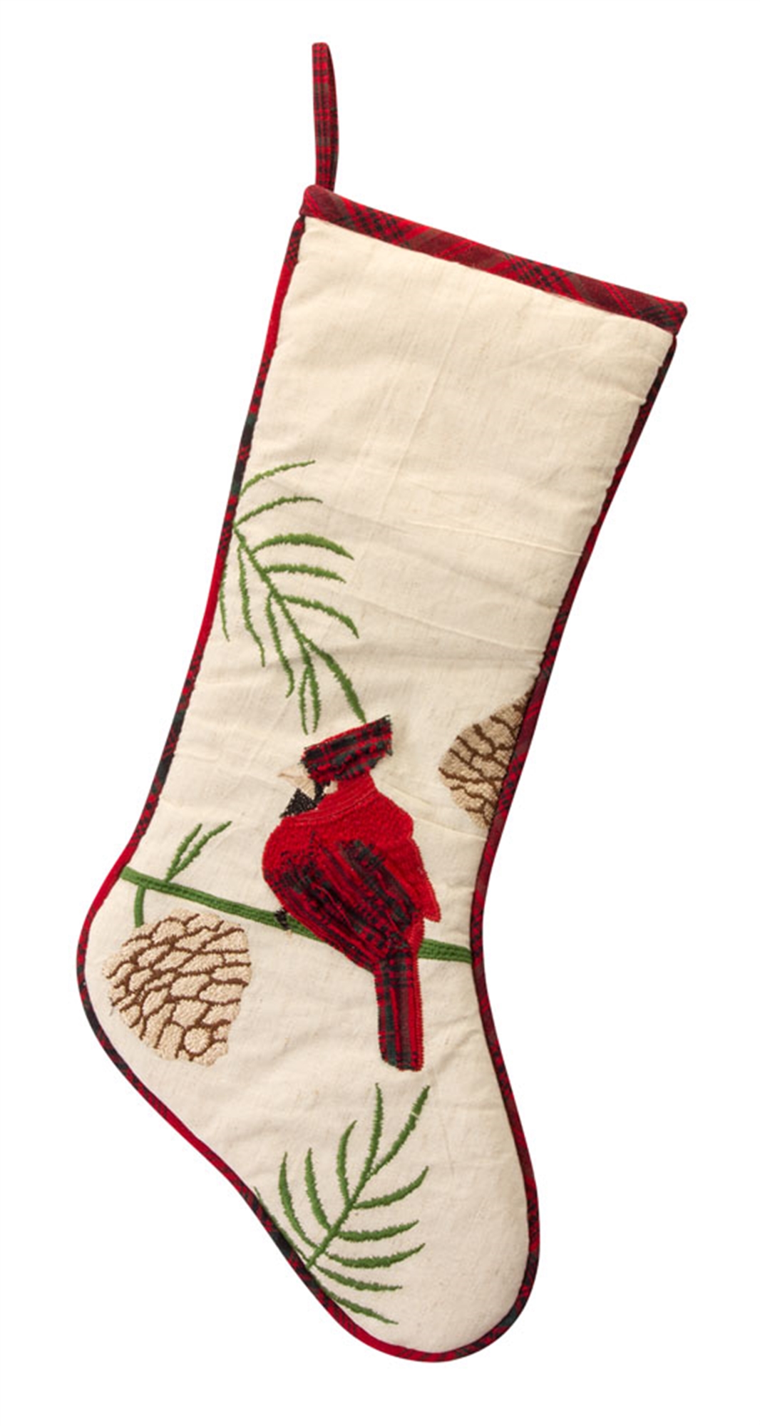 Cardinal Stocking 19"H (Set of 2) Cotton