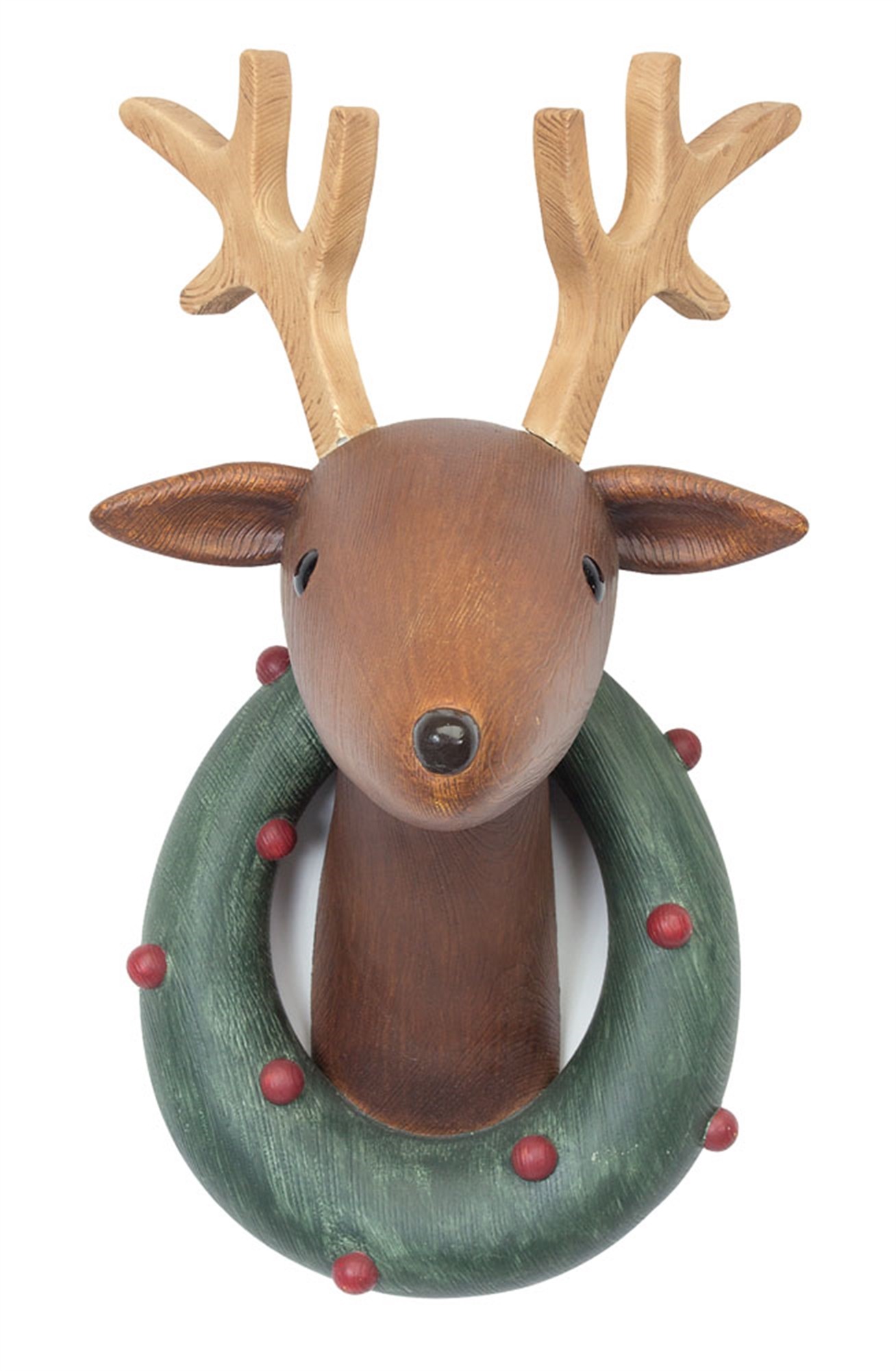 Deer Head/Wreath 14"H (Set of 2) Resin