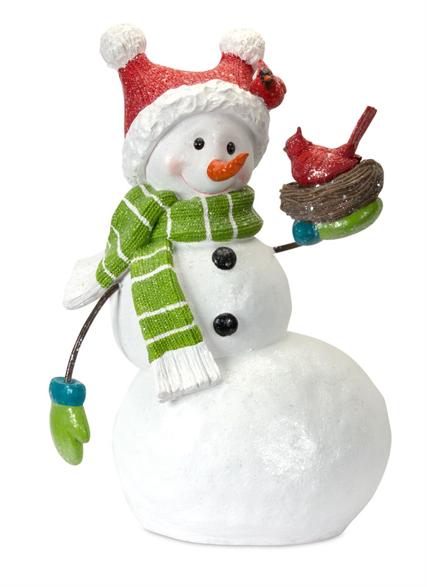 Snowman w/Cardinal 19"L x 29"H MGO