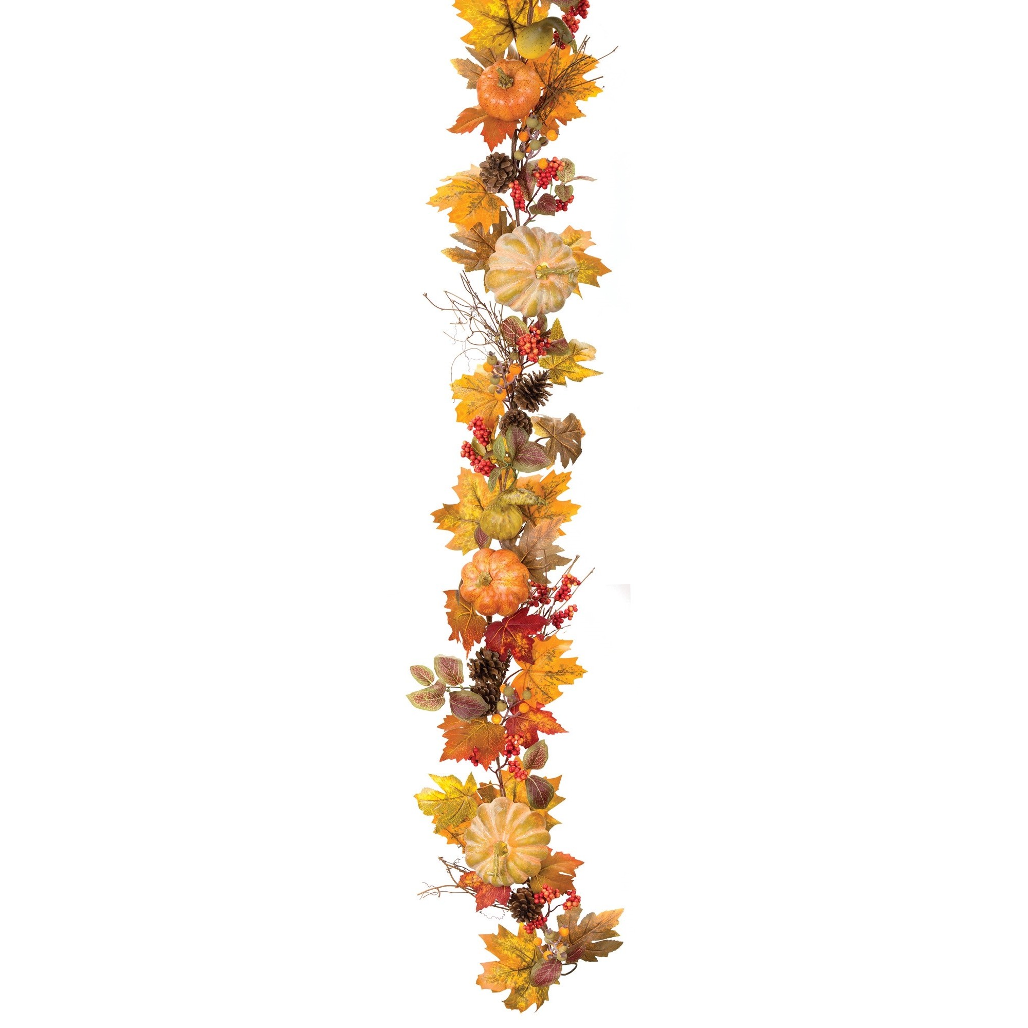 Pumpkin Garland 6'L (Set of 2) Foam/Polyester