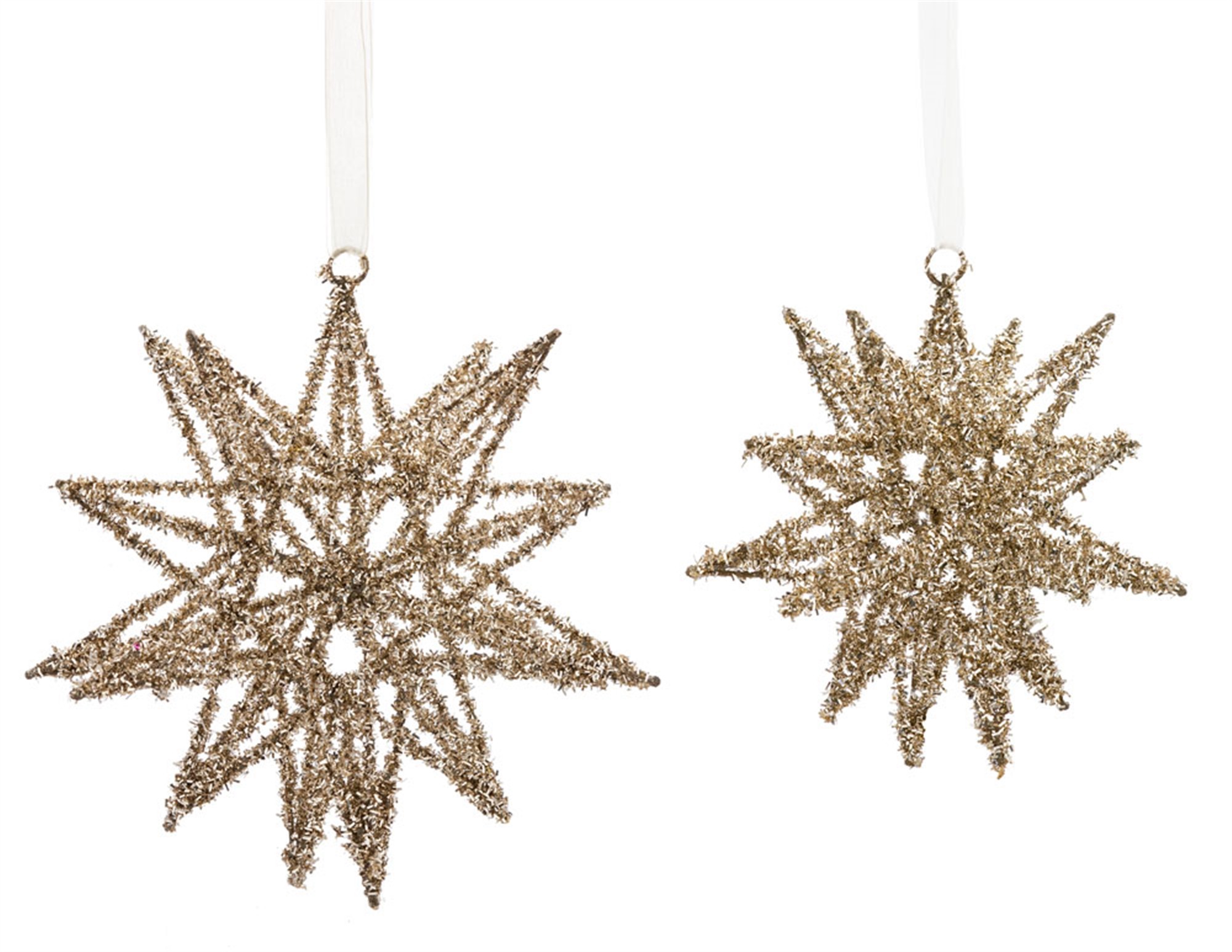 Star Ornament (Set of 12) 7"H, 9"H Wire