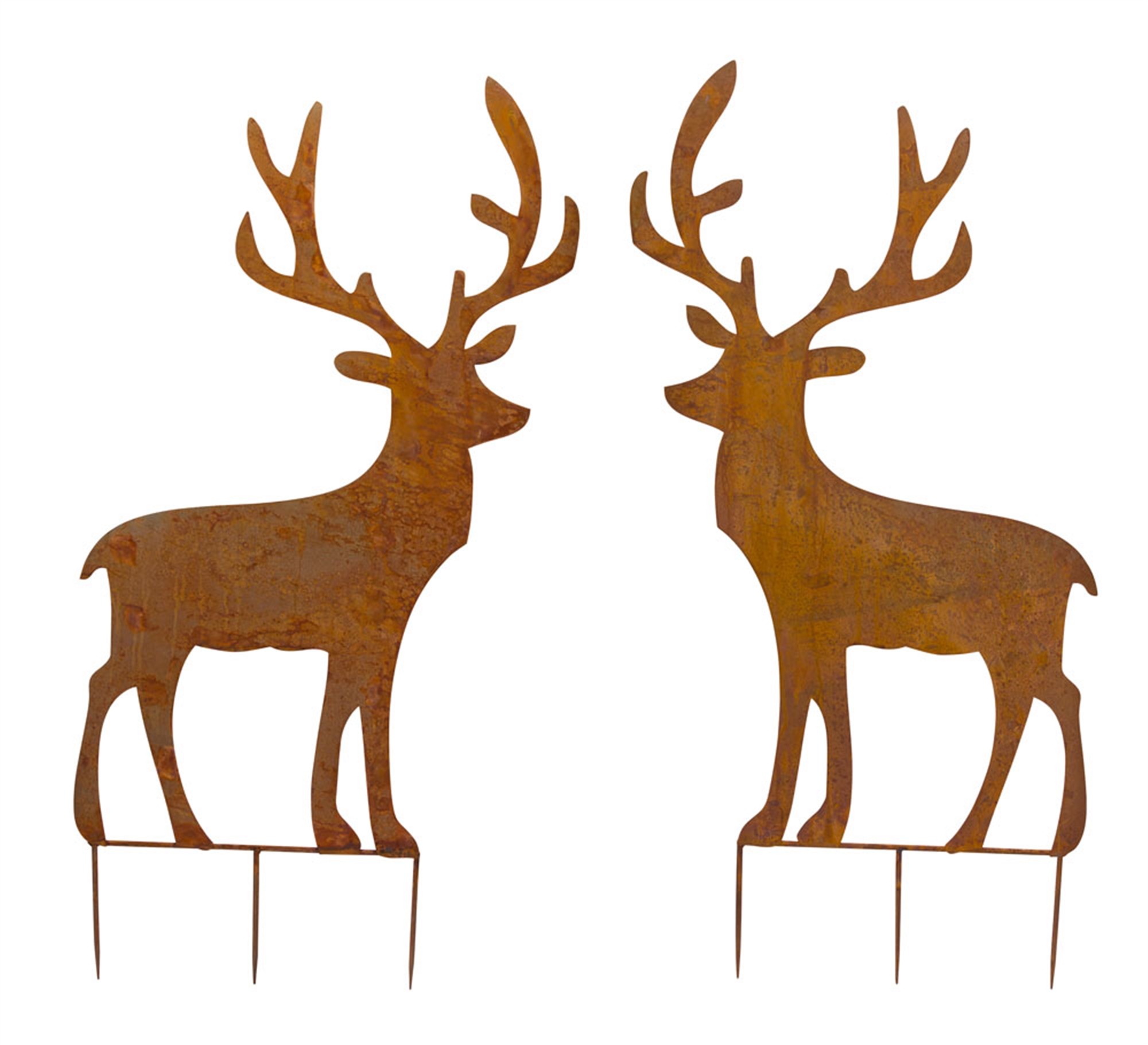Deer Cut-Out Stake (Set of 2) 49"H Iron